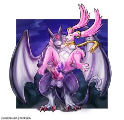 bandai_namco breed cherubimon digimon digimon_(species) dorugamon egg egg_from_pussy egg_laying hi_res knot ovipositor_penetration x-digimon