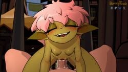 1boy 1girls animated blush bonnytoad breasts female goblin human humanoid male male/female moaning navel nipples nomo_sourgrove nude open_mouth penis pussy sex sharp_teeth size_difference sound teeth tongue vaginal_penetration vaginal_sex video
