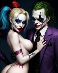 ai_generated ass breasts dc dc_comics harley_quinn joker tits_out villain