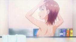 00s 1girls 2009 :o accurate_art_style arms_up bare_ass bare_back bare_shoulders bath breasts brown_eyes brown_hair casual_nudity completely_nude completely_nude_female female from_behind hi_res indoors locker_room matching_hair/eyes misaka_mikoto nude nude_female official_art open_mouth screencap see-through short_hair shoulder_blades shower_stall showering sideboob small_breasts solo standing steam teenage_girl teenager to_aru_kagaku_no_railgun to_aru_majutsu_no_index upper_body washing wet young