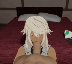 3d animated blowjob excellentforever1 female gif guilty_gear looking_at_viewer male ramlethal_valentine video_games