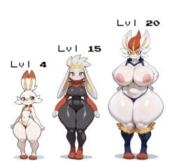 3girls adult adult_female ai_generated anthro anthro_female anthro_only bare_breasts belly_button big_breasts bikini bikini_bottom bikini_top bottom_heavy budding_breasts bunny_ears bunny_girl cinderace clothed clothed_female clothes clothing covered_navel cub female female_anthro female_only female_pokemon flat_chest fully_clothed fully_clothed_female furry furry_female furry_only gamefreak hands_on_hips huge_breasts huge_thighs long_sleeves navel nipples older_female orange_eyes pokemon pokemon_(species) raboot scorbunny shorter_female shortstack simple_background slim_waist tagme taller_female teenage_female teenage_girl teenager text thick_thighs thong top_heavy white_background white_fur wide_hips young young_anthro young_female younger_female