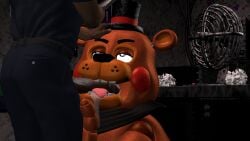 2boys angry_expression angry_male animatronic anonymous_male black_scarf blacked_male blowjob_under_table camera_pov checking_cameras cum_drip cum_in_mouth cumming_in_mouth fancy_clothing five_nights_at_freddy's forced_blowjob furry gay growling holding_head holding_tablet human_on_robot looking_at_another male male_only nightguard pctoaster penis photo rape sfm source_filmmaker tongue_out_blowjob toy_freddy_(fnaf) under_the_table