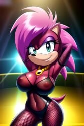 ai_generated ass breasts breasts hips magenta_fur nippels oiled pink_hair sega shiny_skin sonia_the_hedgehog sonic_(series) sonic_the_hedgehog_(series) sonic_underground tagme two_tone_body