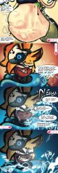 3girls absurd_res afrosoricid angry anthro begging belly big_belly blue_eyes bodily_fluids bound canid canine canis clothing comic cruelty crying dialogue digital_media_(artwork) domestic_dog ear_piercing electricity eviltqf fatal_vore female female/female forced furry furry_female furry_only green_body group hair hi_res hyper hyper_belly idw_publishing lemur looking_down mammal mouth_shot open_mouth oral oral_vore piercing primate ring_piercing sadism saliva saliva_on_tongue saliva_string same_size_vore sega sharp_teeth shocking sonic_(series) sonic_the_hedgehog_(comics) sonic_the_hedgehog_(idw) sonic_the_hedgehog_(series) speech_bubble strepsirrhine struggling struggling_prey surge_the_tenrec swallowing swallowing_sound_effect sweat tangle_the_lemur tears teeth tenrec text tongue trio vore vore_belly whisper_the_wolf wolf