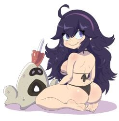 1girls ass bra cleavage clothed clothing creatures_(company) female female_only game_freak hex_maniac nintendo nojimmyplz npc npc_trainer pokemon pokemon_trainer sandygast