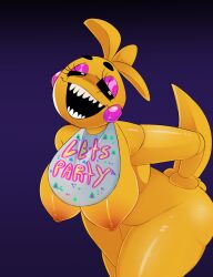 1girls animatronic breasts breasts_out chicken female five_nights_at_freddy's five_nights_at_freddy's_2 robot sshells toy_chica_(fnaf)