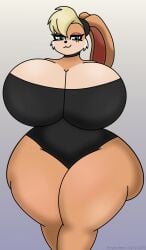 2024 ass_bigger_than_head big_ass big_breasts breasts_bigger_than_head dropedartist enormous_ass enormous_breasts furry furry_female furry_only huge_ass huge_breasts large_ass lola_bunny looking_at_viewer looney_tunes one-piece_swimsuit self_upload smile swimsuit thick thick_thighs warner_brothers