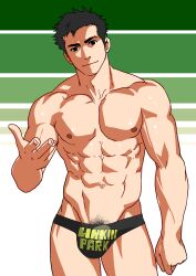 bara bulge inmomakuro male male_nipples male_only male_pubic_hair muscular_male nipples underwear