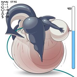blue_body huge_ass huge_belly huge_breasts inflation tail whale xeddo