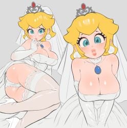 1girls ass ass_focus bare_shoulders big_ass big_breasts big_butt blonde_hair blue_eyes blush blushing boobs_and_butt_pose breasts busty commentary curvaceous curvy curvy_female curvy_figure dress earring earrings eyelashes female female_focus female_only half-closed_eyes hi_res high_resolution highres huge_ass huge_breasts jewelry large_ass large_breasts light-skinned_female light_skin lips lipstick long_eyelashes long_hair looking_at_viewer looking_back makeup mario_(series) mature_woman mineru128127 nail_polish narrowed_eyes nintendo official_alternate_costume open_mouth panties pantylines pink_lips pink_nails princess_peach ribbon sideboob simple_background solo solo_female solo_focus sphere_earrings super_mario_bros. thick_lips thick_thighs thighs underwear voluptuous voluptuous_female white_background white_dress white_panties white_underwear