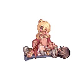 animated blonde_hair blush gypsy_(ragnarok_online) lowres paladin paladin_(ragnarok_online) pixel_art ragnarok_online sex transparent_background