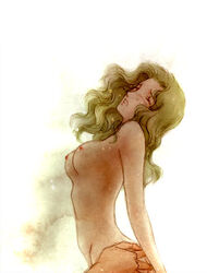 arched_back ass ass_grab blonde_hair blush breasts closed_eyes cowgirl_position final_fantasy final_fantasy_iv long_hair nipples nude rosa_farrell wavy_hair