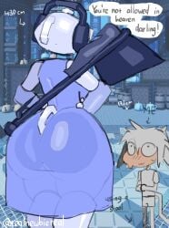 1girl big_ass cesus_(the_battle_bricks) roblox roblox_game robloxian suggestive the_battle_bricks tumore