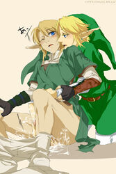 2boys anal belt blonde_hair blue_eyes blush bottomless cry cum earrings fingering fingerless_gloves gay gloves hat jewelry link link_(ocarina_of_time) link_(twilight_princess) linkcest male male_only multiple_boys muse_(rainforest) nintendo ocarina_of_time one_closed_eyes open_mouth penis pointy_ears saliva selfcest spread_legs straight_hair tears the_legend_of_zelda tunic twilight_princess wince wink yaoi