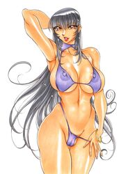 azuki_kurenai bikini breasts hair highres huge_breasts long_hair silver_hair swimsuit tagme