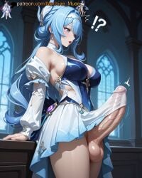 !? 1futa 1futanari 1girl 1girls adult adult_female ai_generated bare_shoulders big_breasts big_cock big_dick big_penis blue_hair boobs breasts bulge_through_clothing bust busty busty_female busty_girl clothes clothing cock detached_sleeves dick dickgirl dress erect_penis erection fancy_clothing female futa futanari genshin_impact girl hair_between_eyes hair_ornament hoyoverse huge_cock huge_penis large_breasts long_penis looking_down machine_muse mature mature_body mature_female mihoyo mouth_open odette_(genshin_impact) open_mouth penis penis_bulge penis_under_clothes penis_under_shirt purple_eyes sexy sexy_body sleeves snezhnaya_girls solo tits trans trans_woman uncensored veiny_penis watermark