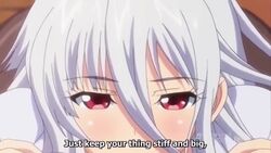 animated animated_gif breasts english_subtitles fellatio head hentai miyako_ruriko oral paizuri sei_brunehilde_gakuen_shoujo_kishidan_to_junpaku_no_panti_~kacchuu_ojousama_no_zecchou_omorashi~ white_hair