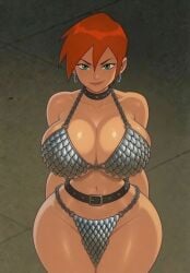 ai_edit ai_generated armor armored_female ben_10 big_ass big_breasts bikini bikini_armor bikini_bottom bikini_top cartoon_network earring future_gwen green_eyes gwen_tennyson large_ass large_breasts mature mature_female milf orange_hair red_sonja_(cosplay) redhead solo solo_female thick_thighs wide_hips