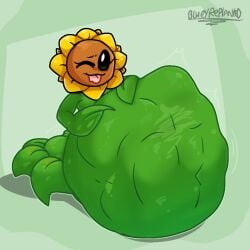 1girls anthro blueytheplantlizard female flora_fauna plant plantie popcap_games pvz sunflower_(pvz) vore