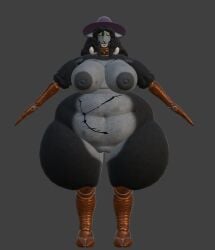 3d_model a-pose bbw beanie-3 chubby chubby_female fat fat_female front_view huge_ass model overweight overweight_female rachel_waterman_(the_walten_files) sheep sheep_witch sheep_witch_(twf) tagme the_mysterious_house the_walten_files