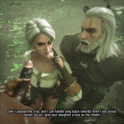 1girls 2boys cd_projekt_red ciri comic currysfm dark-skinned_male dark_skin female geralt_of_rivia interracial small_penis small_penis_humiliation stepfather_and_stepdaughter the_witcher_(series) the_witcher_3:_wild_hunt
