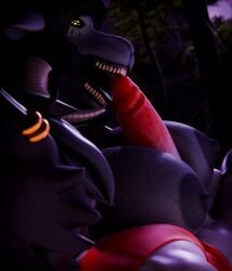 axeledbruh big_breasts blowjob fellatio paizuri paizuri_fellatio rachel_waterman_(the_walten_files) sheep_witch_(twf) tagme the_mysterious_house the_walten_files titjob