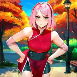 1girls ai_generated fourina haruno_sakura huge_ass naruto_(series) naruto_shippuden thick_thighs