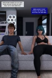 1boy 1boy1girl 1girls 3d best_friends big_ass big_breasts big_thighs blue_hair breasts bubble_ass bubble_butt busty casey_(definemacro) curvaceous curvy curvy_figure definemacro female friends hips huge_ass huge_breasts huge_thighs large_ass large_breasts large_thighs light-skinned_female light_skin male male/female mature mature_female original original_character original_characters round_ass slim_waist story thick thick_hips thick_legs thick_thighs thighs tomboy voluptuous waist wide_hips wide_thighs