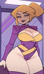 1girl ai_generated big_breasts female female_focus gameoverse glitch_productions miss_information_(gameoverse) rcos solo solo_female solo_focus woman