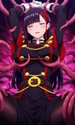 1girls ai_generated anime anime_style ass breasts chained_soldier cum cum_in_pussy large_breasts nipples nude ren_yamashiro sex sex_from_behind tentacle tentacle_sex tentacles