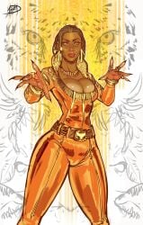 1girls african african_female big_breasts breasts cleavage dark-skinned_female dark_skin dc_comics female large_breasts megaween solo vixen_(dc)