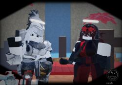 2girls 3d breasts clothed knight_(the_battle_bricks) reference_image roblox roblox_game robloxian rule_63 singer_(the_battle_bricks) tagme tbbfanatic the_battle_bricks thighs tumore