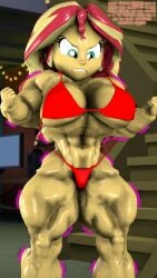 1girls 2026 3d_(artwork) alternate_version_available artist_logo artist_name ass big_ass big_breasts bikini bikini_only body_builder bodybuilder bodybuilder_female bodybuilding breasts bulk bulky bulky_female dialogue english english_dialogue english_text equestria_girls expansion female female_bodybuilder female_only light-skinned_female light_skin micro_bikini mostly_nude mostly_nude_female multicolored_hair muscle_expansion muscle_growth muscle_mommy muscles muscular muscular_female my_little_pony nude nude_female onomatopoeia opandtsfan red-haired_female red_hair red_hair_female redhead redhead_female redheaded_female solo sunset_shimmer sunset_shimmer_(eg) text thick_thighs thighs yellow-skinned_female yellow_body yellow_skin