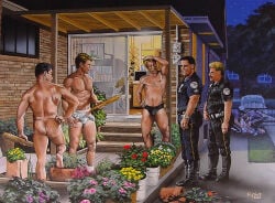 artist_logo realistic traditional_media dated rick_chris_(artist) gay yaoi original tagme male male_only 2001