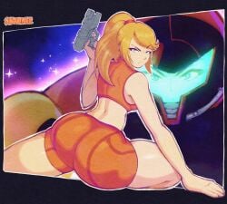 samus aran from metroid by saguinee