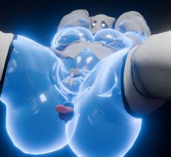 1boy 3d anus ass augghles balls butt chastity_cage chubby cum dripping_cum gay ghost male male/male muscular muscular_male pecs precum rimjob rimming rimming_male submissive_male thick_thighs tongue