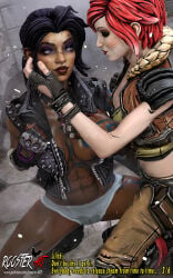 amara_(borderlands) lilith_(borderlands) borderlands_3 2girls yuri lesbian lesbians females females_only female_focus redhead red_hair looking_at_another wet_panties dripping dripping_pussy white_panties video_game video_game_character video_game_franchise breasts tits boobs nipples indoors partially_clothed 3d 3d_(artwork) roosterart 4k 10:16 fit_female belly belly_button looking_pleasured no_ai