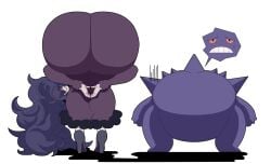 ass_heart bent_over big_ass casualdemo dumptruck_ass fat_ass gengar gothic_taco hex_maniac hyper_ass hyper_butt pokemon praise_da_booty_(meme)