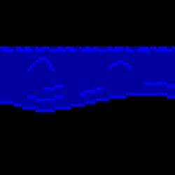 animated blue_(mk210) blue_eyes blue_eyes_female blue_hair blue_hair_female blue_kiss_mark blue_lips blue_lipstick blue_lipstick_mark female female_focus female_only fins fish_girl kiss kiss_mark kissing lips lipstick lipstick_mark mk210 monster monster_girl ocean ocean_background pixel_animation pov shelly_(mk210) transformation wet