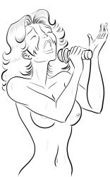 alison_blaire alternate_version_available breasts dazzler marvel marvel_comics medium_breasts microphone mutant_(marvel) nipples pookie singing skinny skinny_female thin thin_female thin_waist x-men
