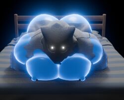 1boy 3d ass augghles butt fat_ass gay ghost looking_at_viewer male male_only muscular muscular_male nipples pecs solo solo_focus translucent translucent_body