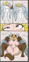 1boy 1girl ahe_gao alternate_breast_size angel angel_girl angel_wings begging breast_expansion collar dog dog_ears dog_girl dog_tail female_focus female_orgasm instant_loss loss_of_self male mind_break mind_broken mind_control pawpads paws presenting presenting_pussy puppy puppy_ears puppy_girl puppyplay ryu34 scared scared_expression sloppy someone_else's_oc tail thighhighs tits transformation transformation_sequence