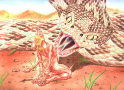 anthro bared_fangs bdsm bondage bound breath butt darkwolfie duo eyes_closed fangs female feral hands_tied head_back imminent_death imminent_vore kneeling male male/female mammal micro micro_female mouse murid murine nipples open_mouth pawpads pit_viper rattlesnake reptile restraints rodent rope rope_bondage scalie size_difference snake teeth viper willing_death willing_prey