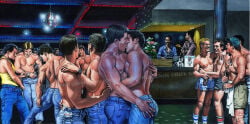 artist_logo realistic traditional_media dated rick_chris_(artist) gay yaoi original tagme male male_only 2011