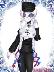 2d 2d_(artwork) 2d_artwork artist_name artwork artwork_(digital) black_choker black_pants black_uniform blue_eyes blue_ribbon blue_ribbons boobies braid braided_pigtails braided_twintails braids breasts celtic celtic_cross celtic_symbol chest choker digital digital_art digital_media digital_media_(artwork) digital_painting digital_painting_(artwork) eyelash eyelashed eyelashes fascism fascist female female_focus female_only grey_nipples hips long_hair medium_boobies medium_boobs medium_breast medium_breasts medium_chest medium_tits medium_titties nazi neo-nazi nipple nipples no_visible_genitalia painting painting_(artwork) pale pale-skin pale-skinned_female pale_body pale_skin pants patriotic pattern pigtail pigtail_braids pigtails rapetard red_ribbon red_ribbon_in_hair red_ribbons red_sclera ribbon ribbon_in_hair ribbons ribbons_in_hair rusizel russian russian_female russian_girl s0d0my_s1n slavic slavic_girl smile smile_at_viewer smiling_at_viewer smiling_female solo solo_female solo_focus standing standing_position straight_hair thighs thin thin_female thin_waist tits titties twintails uniform uniform_female waist white_background white_hair white_skin white_stripes