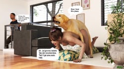 3d all_fours ambiguous_penetration breasts brown_hair canine canine_on_human cheating cheating_girlfriend cucked_by_beast cuckold cuckolding doggy_style domestic_dog female female_on_feral femsub feral feral_on_female feral_on_human feral_penetrating feral_penetrating_human human human_female human_on_feral human_penetrated interspecies jaydog labrador light-skinned_female light_skin male medium_breasts netorase nipples text zoophilia