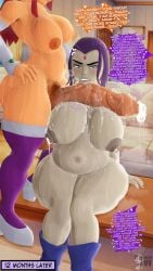 1female 1futa 1futanari 1girl 2026 3d 3d_(artwork) 4k after_fellatio after_oral angry annoyed ass big_areola big_ass big_balls big_boobs big_breasts big_butt big_penis blush blush_lines blushing bubbles dc dc_comics dirty_talk english english_text fat_cock female foreskin futa futa_on_female futanari green_eyes hairy hairy_balls high_quality high_resolution highres highv0ltage impregnation koriand'r leaking leaking_cum long_cock mating_press naked photoshop pregnancy pregnant pregnant_belly pregnant_female pubic_hair raven_(dc) sfm source_filmmaker source_filmmaker_(artwork) starfire steam steaming_body steamy stockings sweat sweatdrop sweating sweaty sweaty_body teen_titans text text_bubble uncensored veiny veiny_belly veiny_penis wet wet_body wet_skin wide_hips