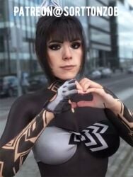 baddie big_breasts black_hair black_ops blowjob bribe call_of_duty city clothing curvy emma_kagan excited eyelashes goth money oral patreon public slim_waist smile sorttonzob street tagme tattoo video