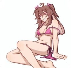 1girl 1girls ai_assisted bare_arms bare_legs bare_thighs barefoot bikini bra breasts brown_hair bunny_ears cute edit eyebrows_visible_through_hair feet female female_focus female_only half_naked half_nude human imminent_sex jumperwho lifesteal_smp light-skinned_female lingerie lingerie_bra lingerie_only lingerie_panties mcyt minecraft minecraft_youtubers no_pants no_shoes ox00034 panties self_upload smile smile_at_viewer thighs twitch twitch.tv twitch_streamer twitter v-line youtube youtuber